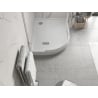 Mexen Flow+ semi-circular asymmetrical shower tray right 100 x 90 cm, white gloss - 46Q109010RH