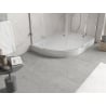 Mexen Flow+ semi-circular asymmetrical shower tray right 100 x 90 cm, white gloss - 46Q109010RH