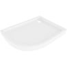 Mexen Flow+ semi-circular asymmetrical right shower tray 100 x 90 cm, white gloss - 46Q109010RH