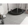 Mexen Flow+ asymmetrical right semi-circular tray 100 x 90 cm, black matte - 46Q709010RH