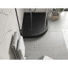 Mexen Flow+ poolkuu asümmeetriline dušinurk, parempoolne 100 x 90 cm, must matt - 46Q709010RH