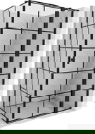 Mexen Mist T cabine de douche pivotante droite 90 x 100 cm, grille noire, noire - 8A4T-090-100-70-77-P