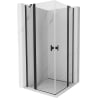Mexen Mist Duo cabine de douche pliante 80 x 80 cm, transparent noir - 8A4-080-080-70-00