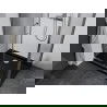 Mexen Apia schuifdouchecabine 140 x 90 cm, transparant, chroom + Flat douchebak, zwart - 840-140-090-01-00-4070