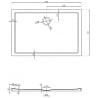 Mexen Flow slim rectangular shower tray 80 x 75 cm, matte black - 46R707580