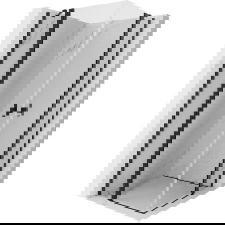 Mexen Mist Duo Duschkabine schwenkbar 90 x 90 cm, transparent, schwarz - 8A4-090-090-70-00