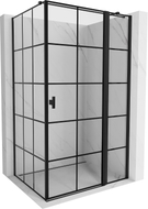 Mexen Mist T hinged dušikabiin parempoolne 100 x 120 cm, must ruudustik, must - 8A4T-100-120-70-77-P