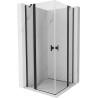 Mexen Mist Duo klizni tuš kabina 95 x 95 cm, prozirna, crna - 8A4-095-095-70-00