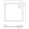 Mexen Flow brodzik kwadratowy slim 120 x 120 cm, czarny mat - 46S701212