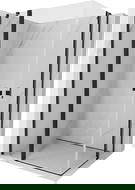 Mexen Mist Duo cabine de douche pivotante 120 x 100 cm, transparent, noir - 8A4-120-100-70-00