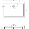 Mexen Flow+ brodzik prostokątny 100 x 80 cm, czarny mat - 46R708010H