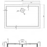 Mexen Flow+ brodzik prostokątny 100 x 90 cm, czarny mat - 46R709010H