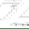 Mexen Flow+ vierkante douchebak 100 x 100 cm, wit glans - 46S101010H