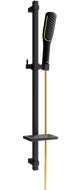 Mexen DQ49 pārvietojams dušas komplekts, melns/zelta - 785494581-57