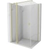 Mexen Mist T cabine de douche pivotante 115 x 120 cm, transparent, or brossé - 8A4T-115-120-55-00
