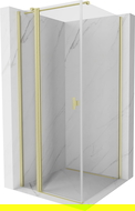 Mexen Mist T cabine de douche pivotante 120 x 120 cm, transparente, or brossé - 8A4T-120-120-55-00