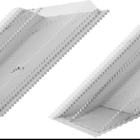 Mexen Mist L Duo tuš kabina z nihajnimi vrati 120 x 115 cm, prozorna, kromirana - 8A4L-120-115-01-00