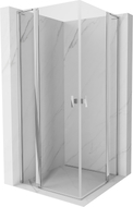 Mexen Mist L Duo tuš kabina s krilnim vratima 120 x 120 cm, prozirna, krom - 8A4L-120-120-01-00