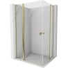 Mexen Mist L Duo 95 x 90 cm Hinged Shower Enclosure, Transparent, Gold - 8A4L-095-090-50-00