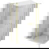 Mexen Mist L Duo Duschkabine schwingtür 120 x 90 cm, transparent, gebürstet gold - 8A4L-120-090-55-00