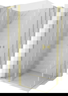 Mexen Mist L Duo draai douchecabine 115 x 95 cm, transparant, geborsteld goud - 8A4L-115-095-55-00