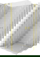 Mexen Mist L Διπλή καμπίνα ντους με πόρτα 110 x 100 cm, διάφανη, χρυσή