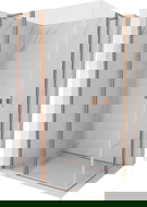 Mexen Mist L Duo cabine de douche pivotante 120 x 90 cm, transparent, cuivre brossé - 8A4L-120-090-65-00