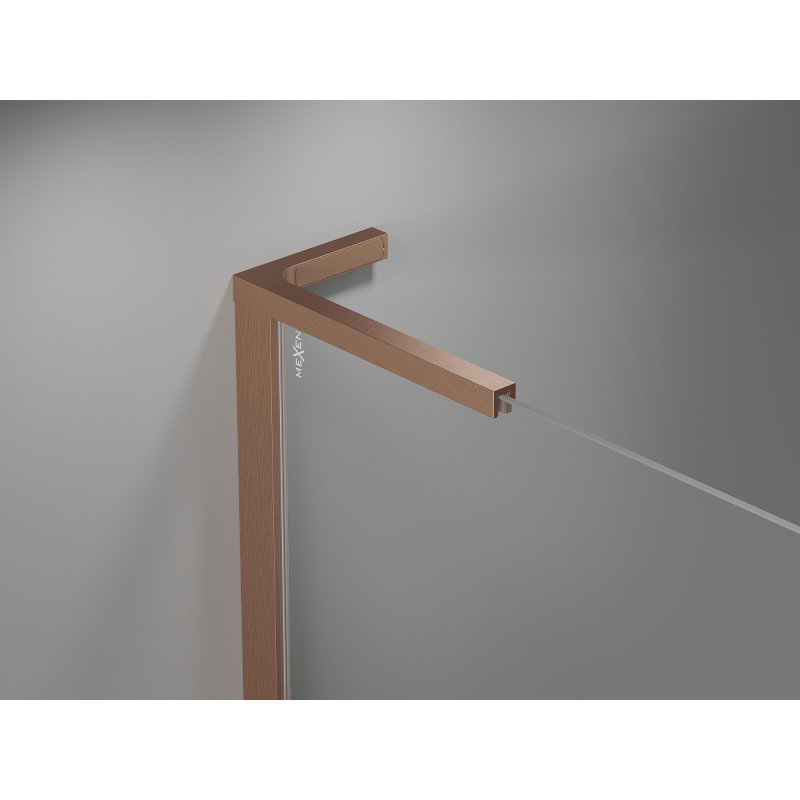 Mexen Mist L Duo Hinged Shower Cabin 105 x 95 cm, Transparent, Brushed Copper - 8A4L-105-095-65-00
