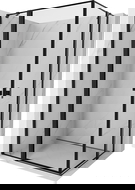 Mexen Mist Duo Duschkabinn mam klappbaren Dier 100 x 85 cm, schwaarz Kader, schwaarz - 8A4-100L-085P-70-70