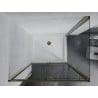 Mexen Apia schuifdouchecabine 120 x 80 cm, transparant, goud + Flat douchebak, wit- 840-120-080-50-00-4010G