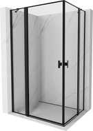 Mexen Mist Duo tuš kabina s kliznim vratima 110 x 95 cm, crni okvir, crna - 8A4-110L-095P-70-70