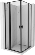Mexen Mist Duo klizna tuš kabina 110 x 110 cm, crni okvir, crna - 8A4-110L-110P-70-70