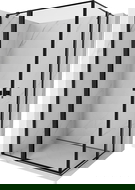 Mexen Mist Duo Duschkabine schwenkbar 120 x 115 cm, schwarzer Rahmen, schwarz - 8A4-120L-115P-70-70