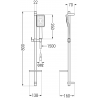 Mexen DQ54 schwarzes verschiebbares Duschset - 785544581-71