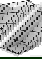 Mexen Mist L Duo Duschkabine schwenkbar 100 x 90 cm, schwarze Gitter, schwarz - 8A4L-100L-090P-70-77