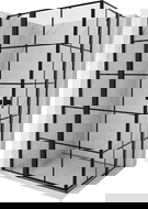 Mexen Mist Duo cabina de ducha abatible 105 x 75 cm, rejilla negra, negro - 8A4-105L-075P-70-77