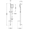 Mexen DQ54 Duschset schiebbar, schwarz/chrom - 785544581-17