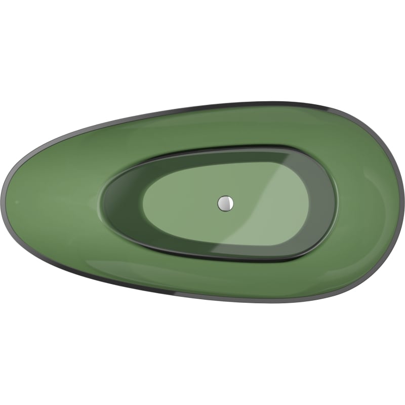 Mexen Glass forest baignoire autoportante transparente 170 x 85 cm, bonde chromée - 58061708502