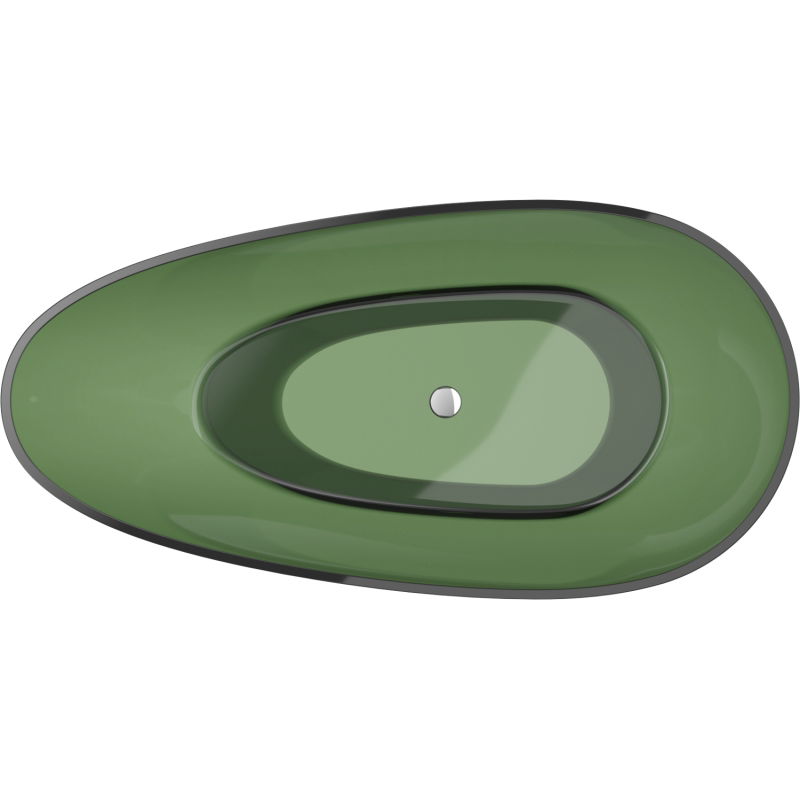 Mexen Glass foresta μπανιέρα ανεξάρτητη διαφανής 170 x 85 cm, τάπα χρώμιο - 58061708502