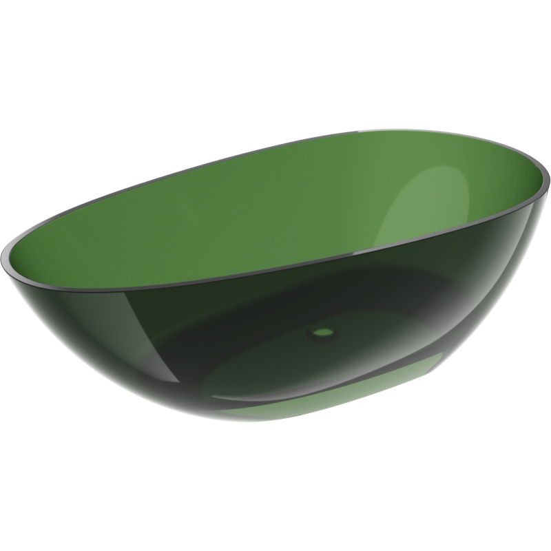 Mexen Glass foresta μπανιέρα ανεξάρτητη διαφανής 170 x 85 cm, τάπα χρώμιο - 58061708502