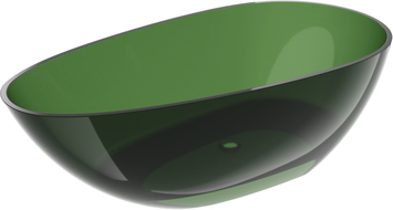 Mexen Glass banheira autónoma transparente 170 x 85 cm, forest, tampão cromado - 58061708502