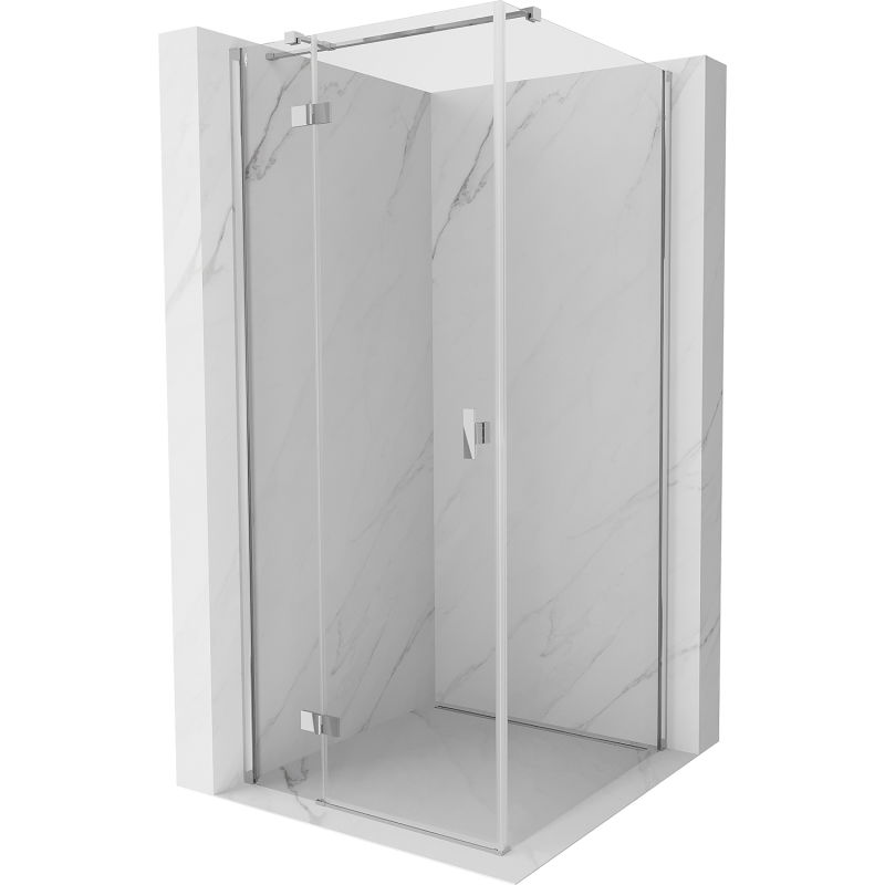 Mexen Mist H T Duschkabine, schwenkbare Tür, links 70 x 70 cm, transparent, Chrom - 8A5T-070-070-01-00-L