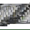 Mexen Apia drsna tuš kabina 130 x 80 cm, prozorna, zlata + Flat pladenj, bel - 840-130-080-50-00-4010G