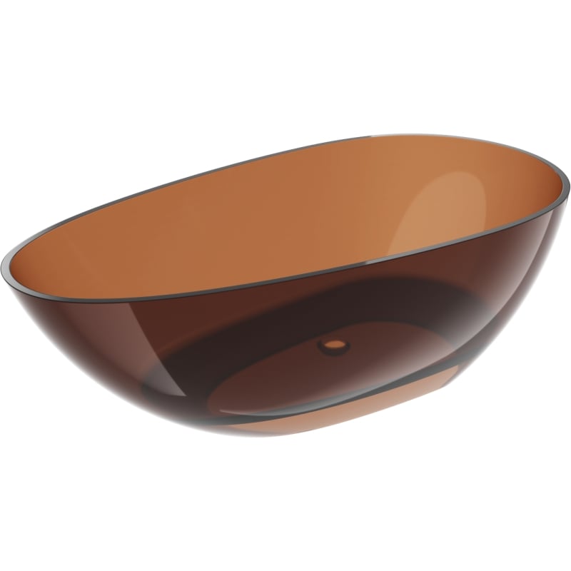Mexen Glass Erde freistehende transparente Badewanne 170 x 85 cm, Chromabfluss - 58061708505