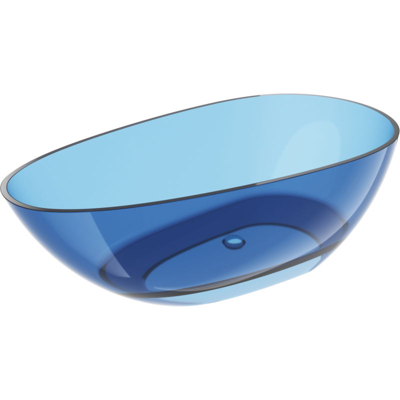 Mexen Glass διαφανής ελεύθερη μπανιέρα 170 x 85 cm, χρωμέ τάπα - 58061708507