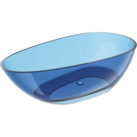 Mexen Glass Denim Freestanding Transparent Bathtub 170 x 85 cm, Chrome Plug - 58061708507