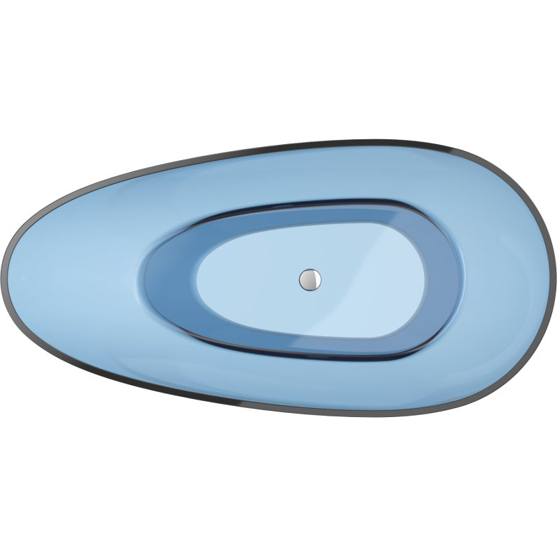 Mexen Glass διαφανής ελεύθερη μπανιέρα 170 x 85 cm, χρωμέ τάπα - 58061708507