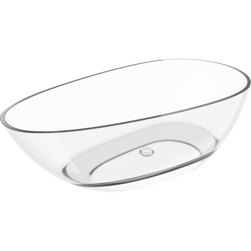 Mexen Glass Clear Wanna fräi stoe transparent 170 x 85 cm, Chrom Stöpsel - 58061708508