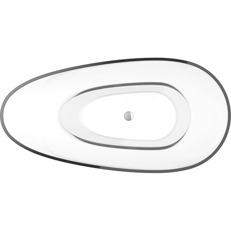 Mexen Glass kirkas vapaasti seisova läpinäkyvä 170 x 85 cm, kromitulppa - 58061708508