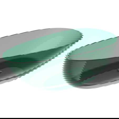 Mexen Glass teal vrijstaande badkuip transparant 170 x 85 cm, chromen stop - 58061708511